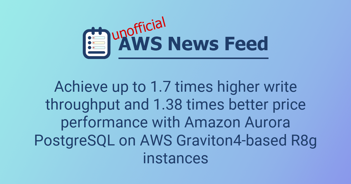 Achieve up to 1.7 times higher write throughput and 1.38 times better ...