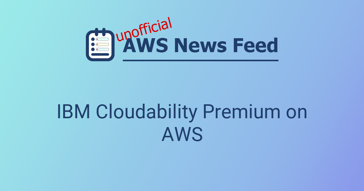 IBM Cloudability Premium on AWS