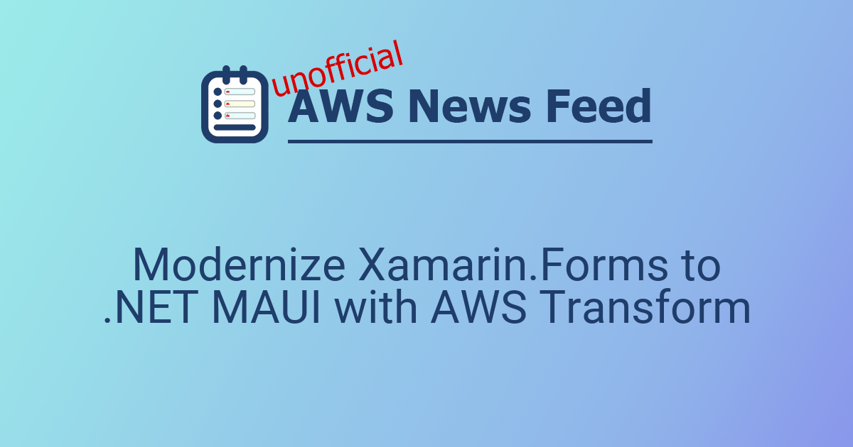 .net maui tutorial | xamarin coding tutorial | .net... Modernize Xamarin.Forms to .NET MAUI with AWS Transform