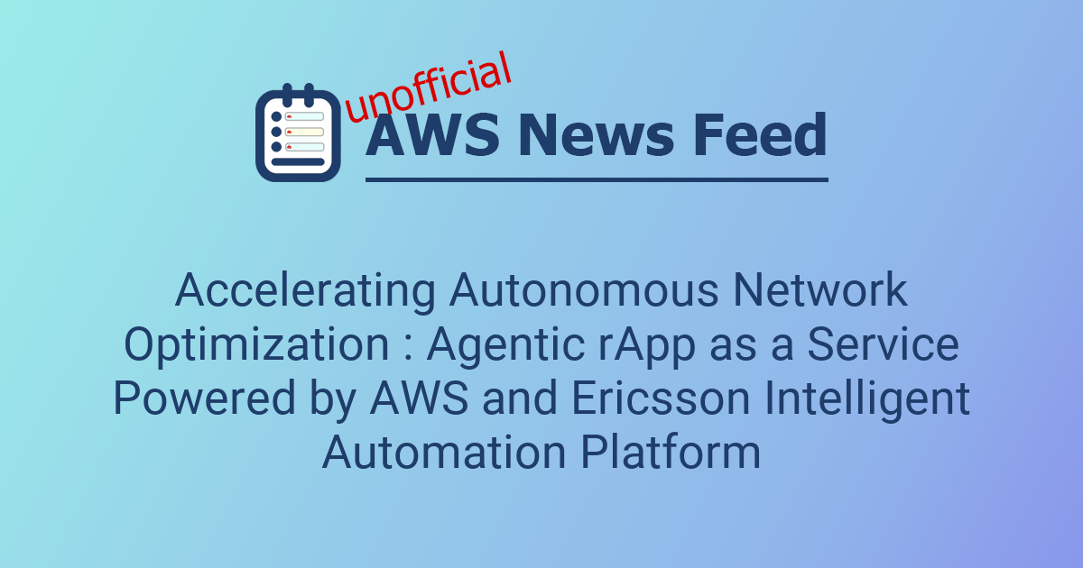 Accelerating Autonomous Network Optimization : Agentic rApp as a ...